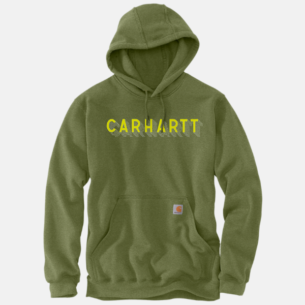 CARHARTT Logo Graphic Hoodie –Chive heather