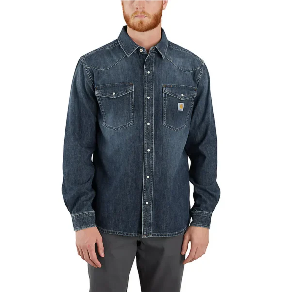 CARHARTT Denim Long-Sleeve Snap