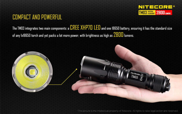 ΦΑΚΟΣ LED NITECORE Tiny Monster TM03, 2800Lumens