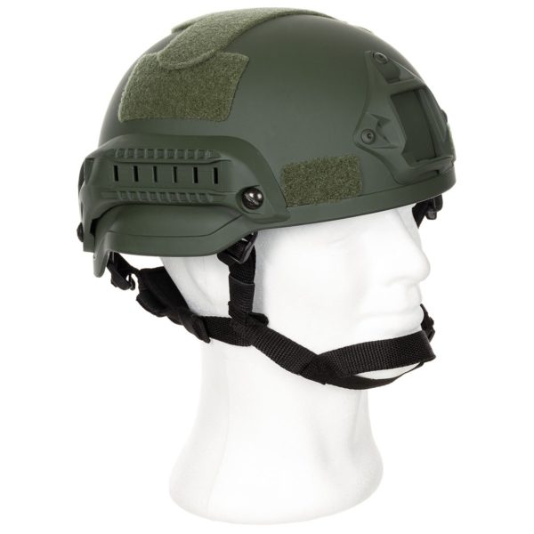 US Helmet, "MICH 2002", rails, OD green, ABS-plastic