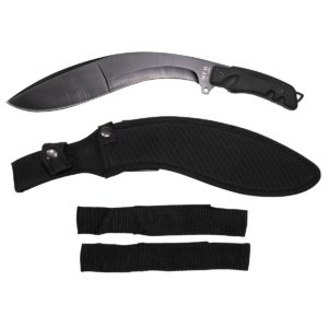 Machete, "Kukri", black, with nylon sheath