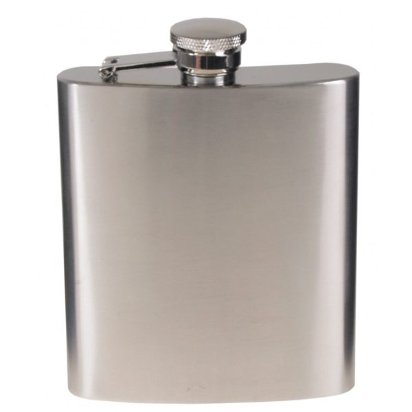 Fox  Hip Flask, Stainless Steel, chrome matt, 8 OZ, 225 ml