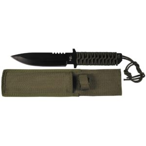 FOX Knife, fixed blade, OD green, wrapped handle