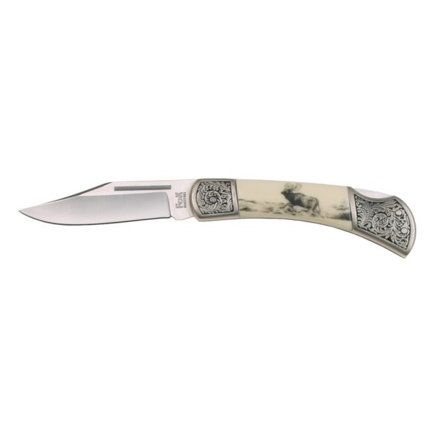 Fox Outdoor  Jack Knife, "Jäger", with handle ornamentation