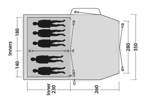 Outwell - Nevada 5P Tent  - 5 Person