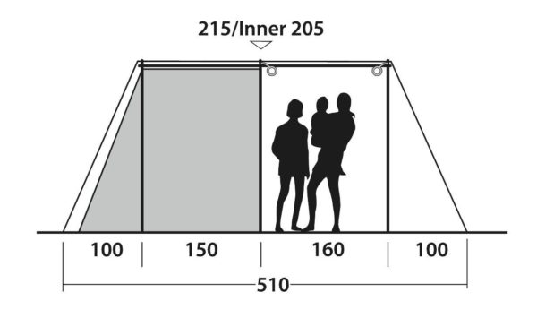 Outwell - Nevada 5P Tent  - 5 Person