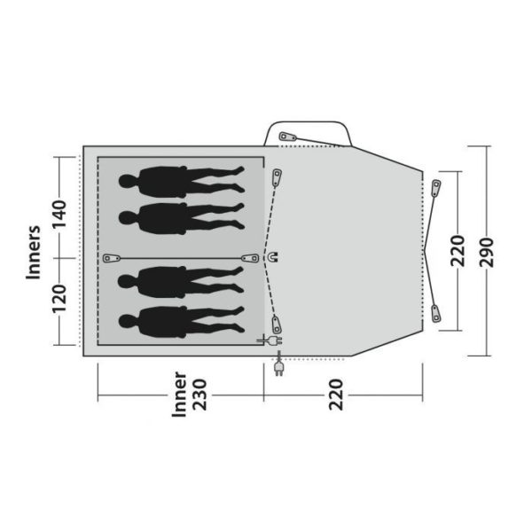 Outwell - Nevada  4P Tent  - 4 Person