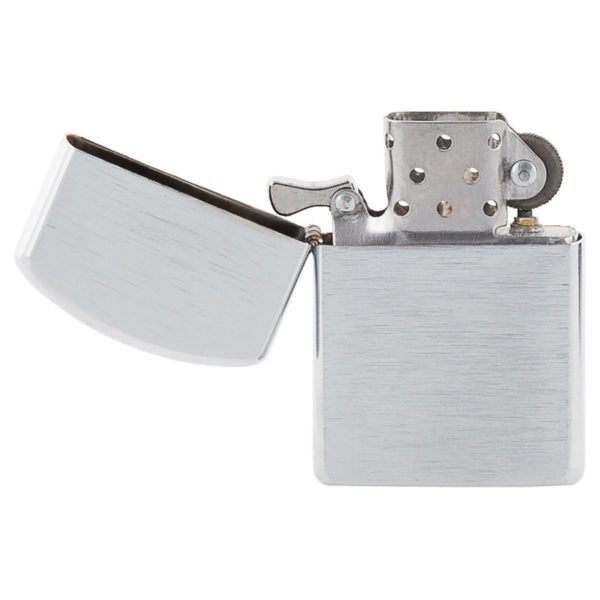 Windproof Lighter, chrome brushed, unfilled MFH