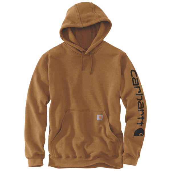 ΦΟΥΤΕΡ CARHARTT MIDWEIGHT SLEEVE LOGO HOODED/BROWN