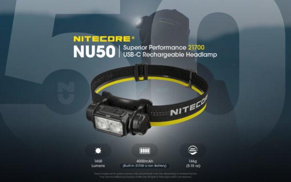 ΦΑΚΟΣ ΚΕΦΑΛΗΣ NITECORE NU50 1400 LUMENS